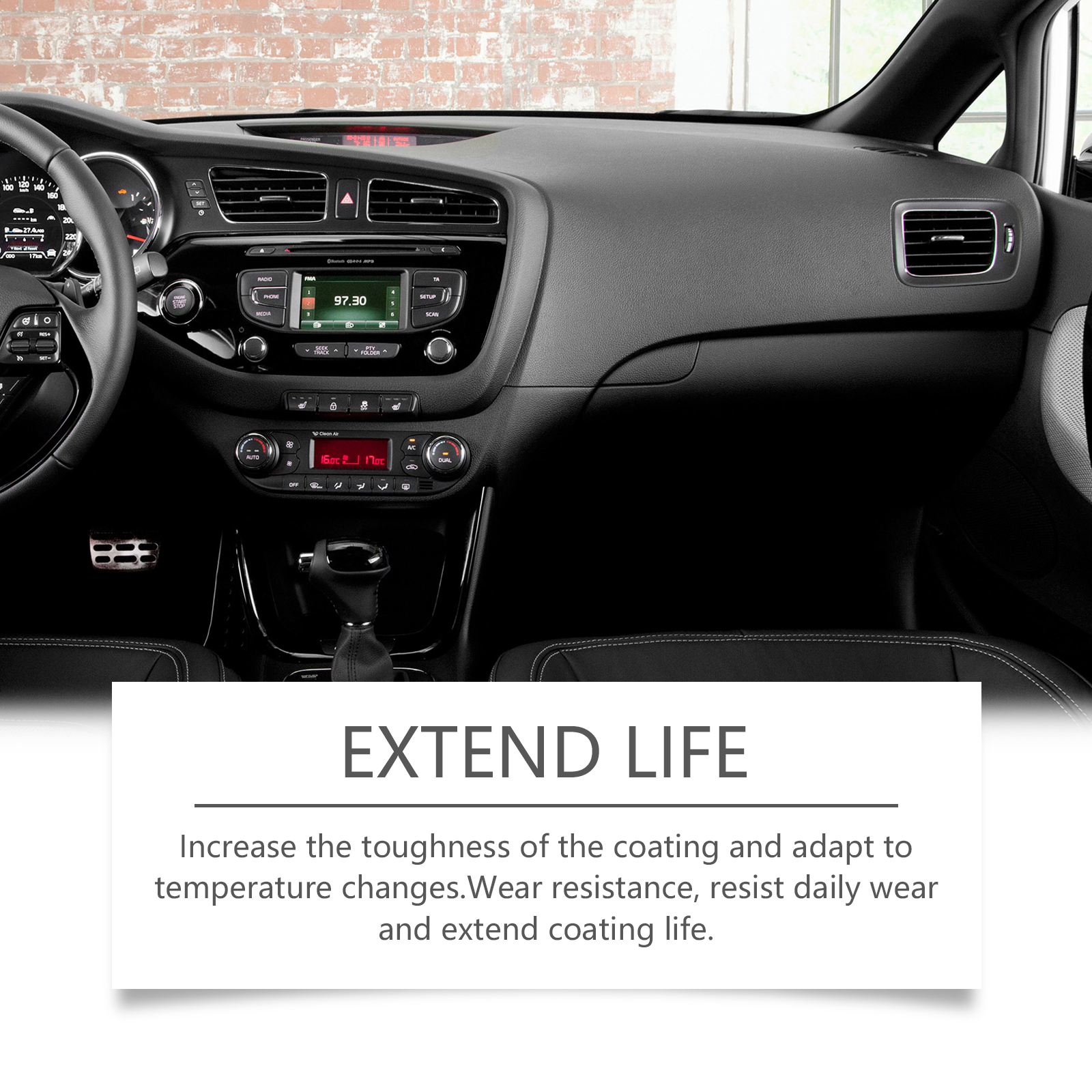 Homonth Car Black Plastic Retreader, Interior Instrument Panel Decontamination Repair Scratch Retreader - Image 3