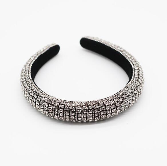 Baroque Full Crystal Hair Bands For Women Lady Luxury Shiny Padded Diamond Headband Hair Hoop Fashion Hair Accessories - Image 7