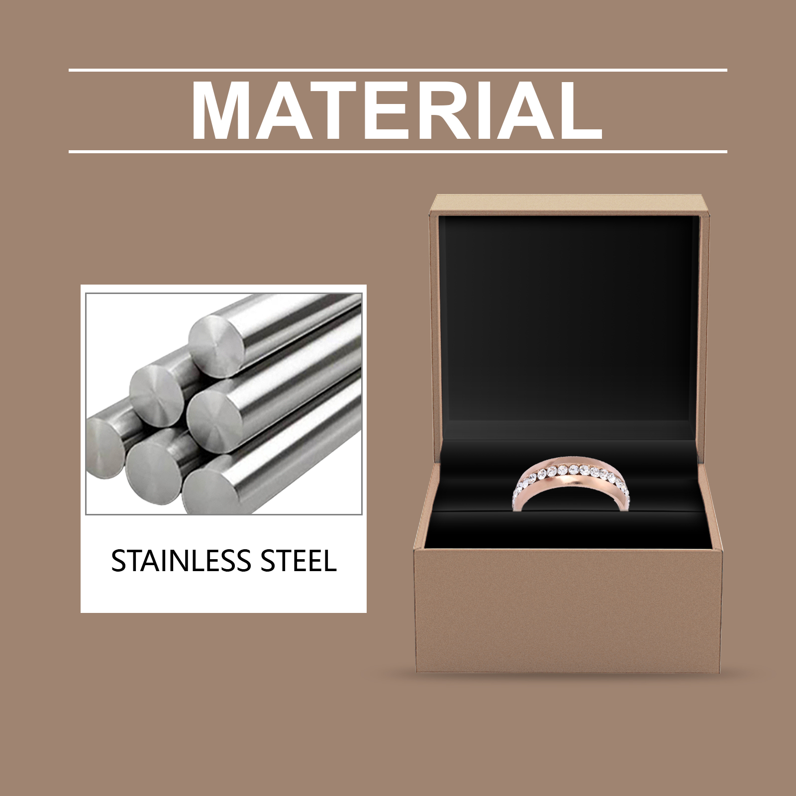 Hoexe Rose Gold Ring Ladies Light Luxury Rose Gold Jewelry Ring Delicate Everything With Niche Ring - Image 5