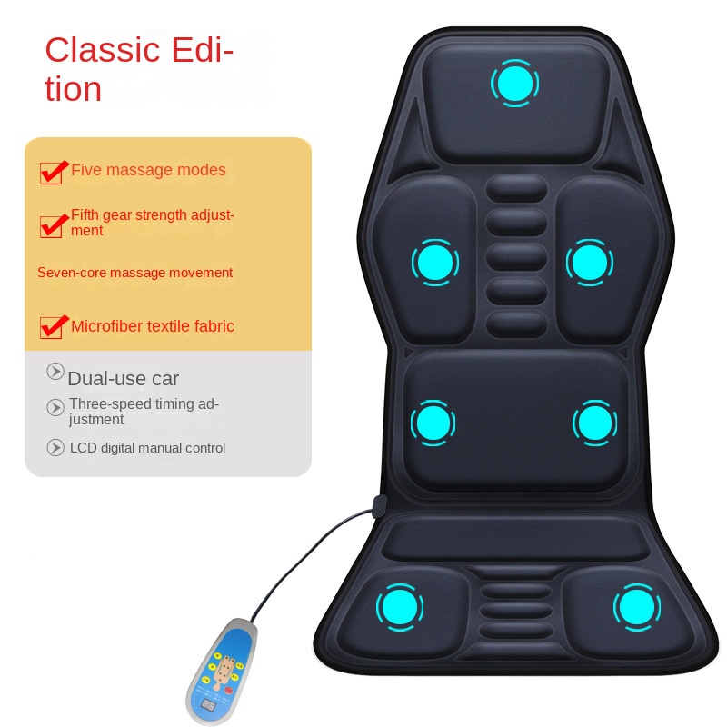 Car and Home Cervical Massager Multi-functional Heating Vibration Neck and Back Massage Cushion Seat Pad - Image 4