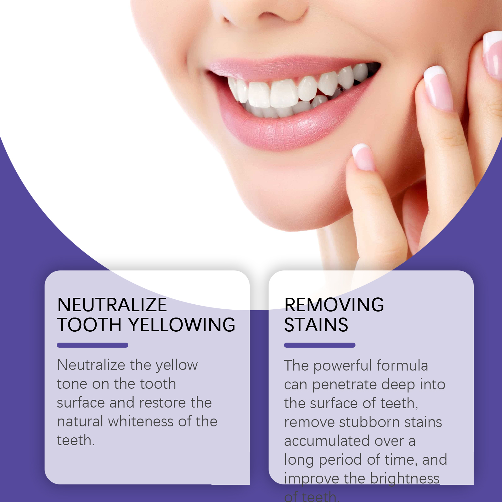 Oralhoe Purple Brightening Toothpaste Brightening Remove Stains Improve Yellow Teeth Gentle Cleaning Dental Hygiene Care Toothpaste - Image 4