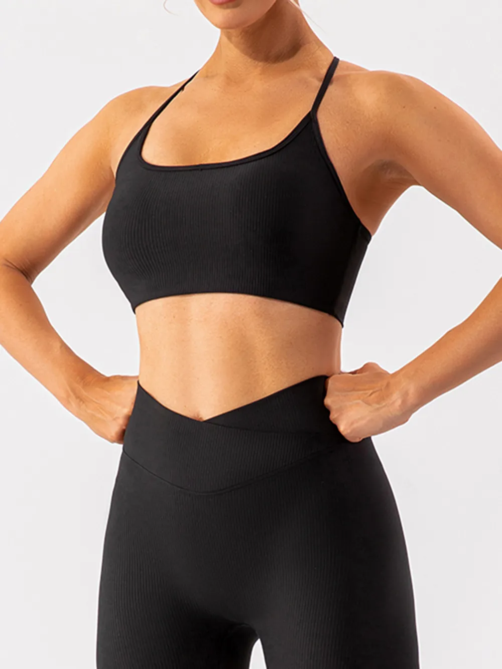 Tight fitting quick drying yoga clothes for training running beautiful back sports underwear for women - Image 19