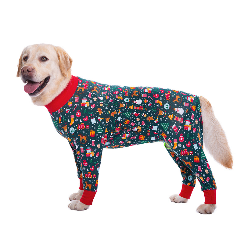 Medium and large dog pet clothing thin design belly protection weaning and sterilization suit - Image 34