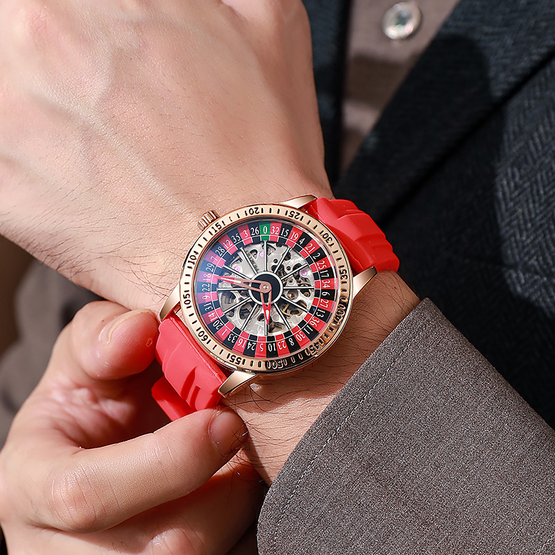 Authentic Export Wooden Wide Gamble Plate Men's Fully Automatic Mechanical Watch Waterproof Luminous Fashion Trendy Wristwatch - Image 4