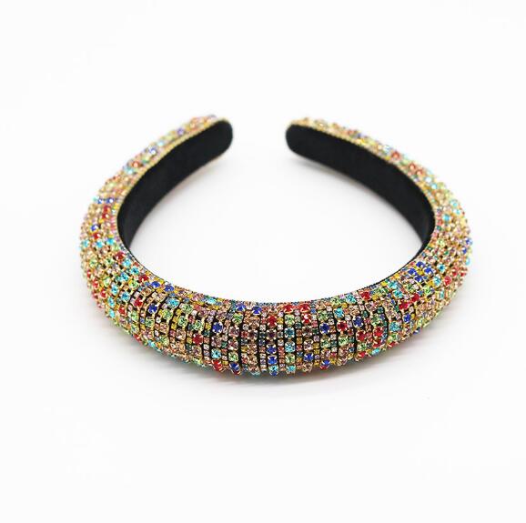 Baroque Full Crystal Hair Bands For Women Lady Luxury Shiny Padded Diamond Headband Hair Hoop Fashion Hair Accessories - Image 8