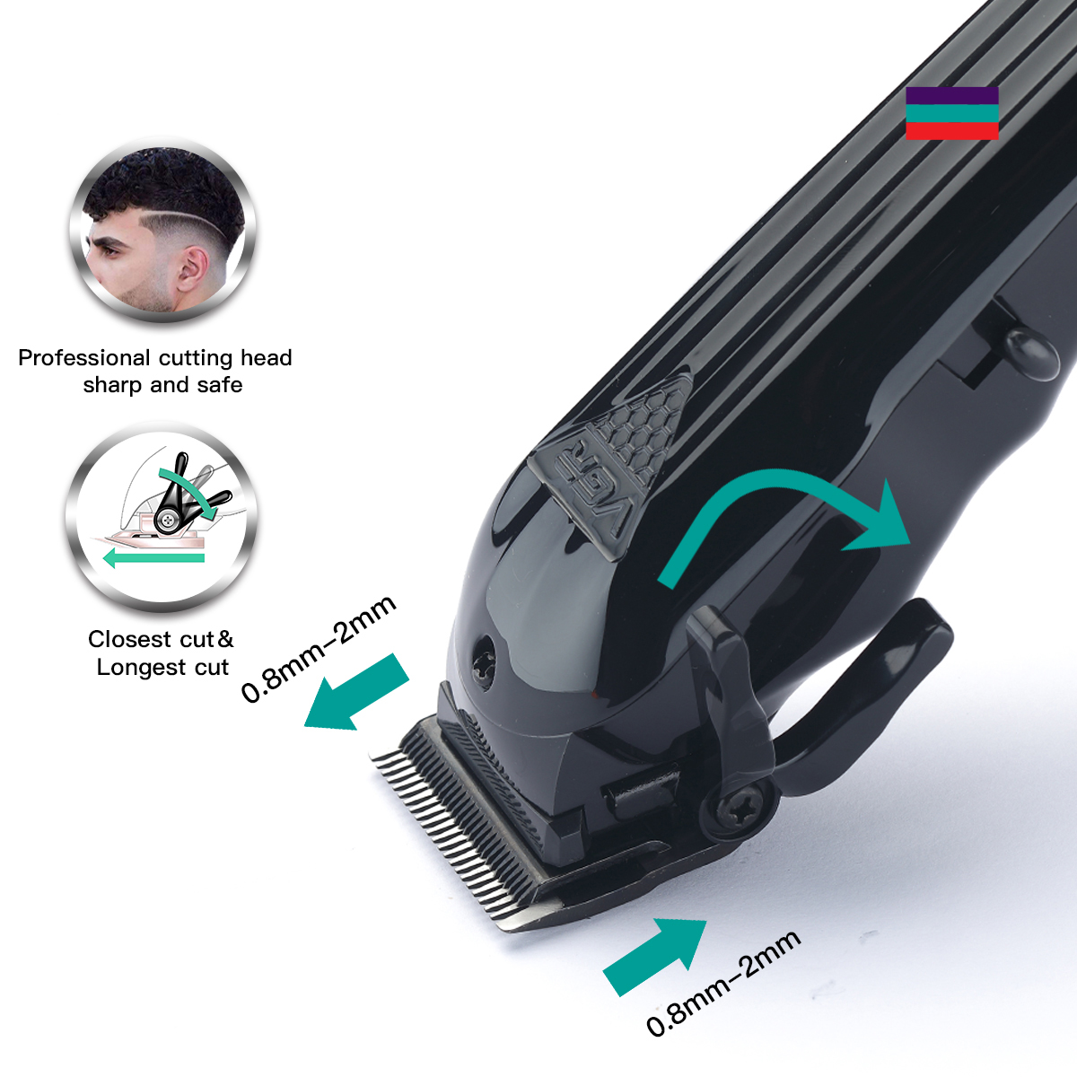 Electric Hair Clipper Fine Adjustment Gradual Change Electric Hair Salon Usb Rechargeable Household Electric Hair Clipper - Image 8
