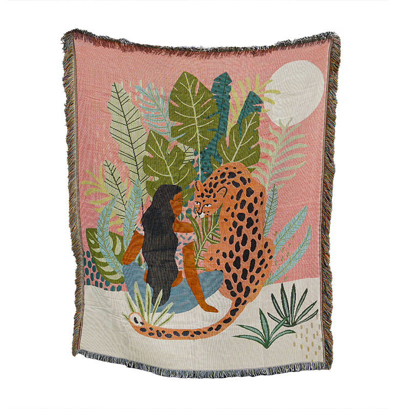 Artistic Sketch Throw Blanket, Camping Blanket, Leisure Blanket, Nap Blanket, Sofa Throw, Picnic Blanket, Bed End Blanket - Image 5