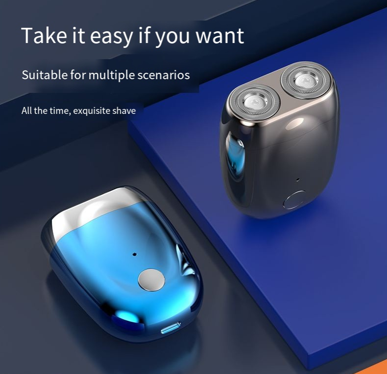 Double headed mini magnetic shaver portable men's electric shaver rechargeable electric shaver - Image 3