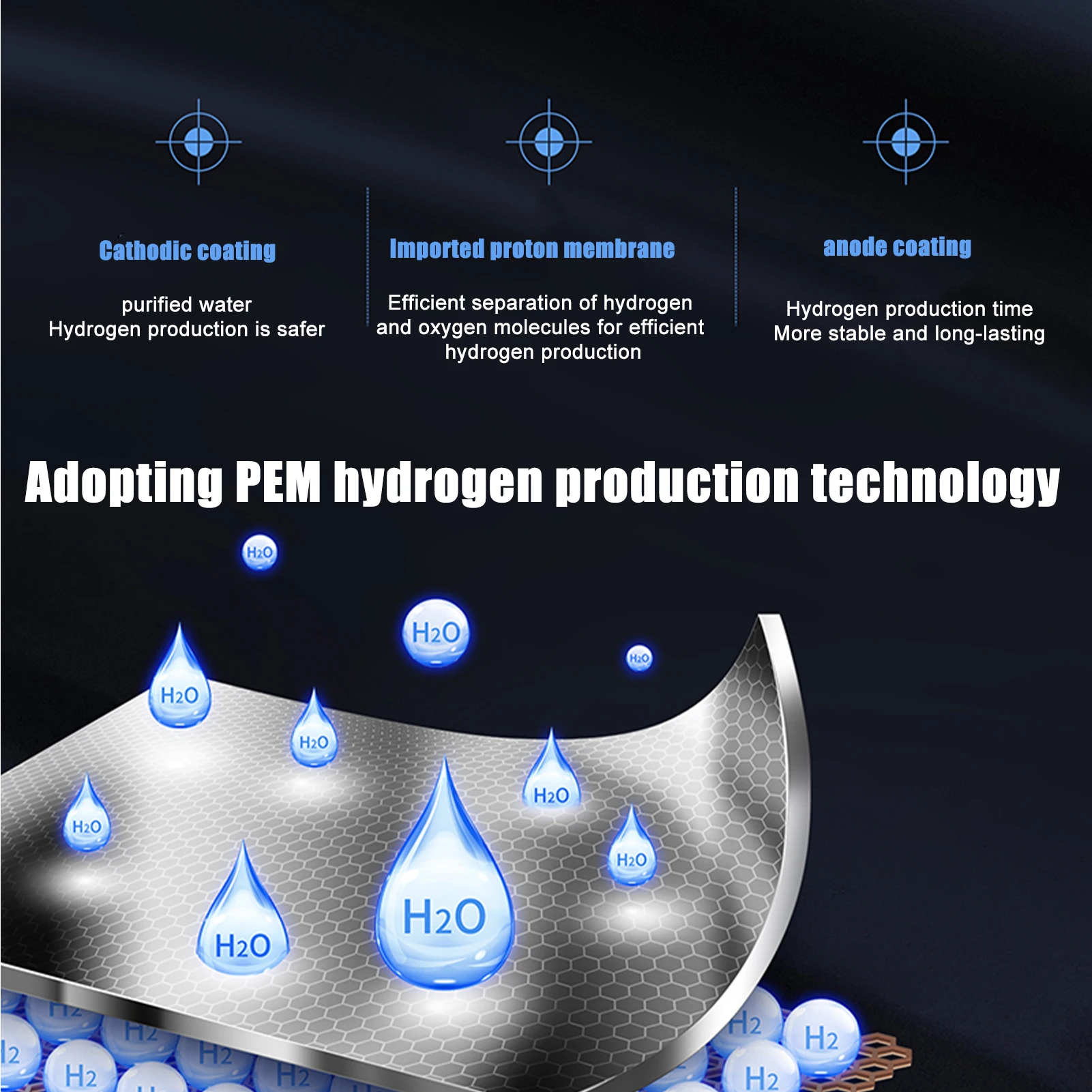 H60 6000PPB Intelligent Hydrogen Rich Water Cup Portable Water Electrolysis Hydrogen Cup Leak-Proof Mug Healthy Drinking Cup - Image 3
