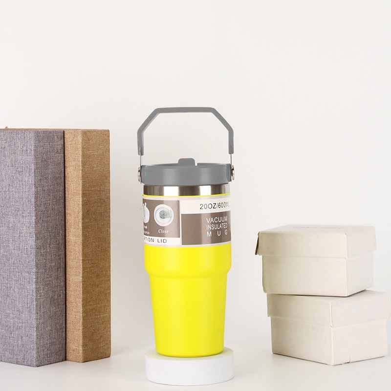 20oz30ozPortable Car Cup Stainless Steel Cup Travel Sports Water Bottle With Handle Cover Coffee Tumbler Cup - Image 12