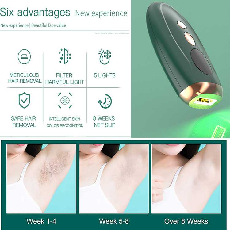 Full-Body Pain-Free Strong Pulse Light Hair Removal Device for Face and Body, Home Use Photon Skin Rejuvenation IPO - Image 2