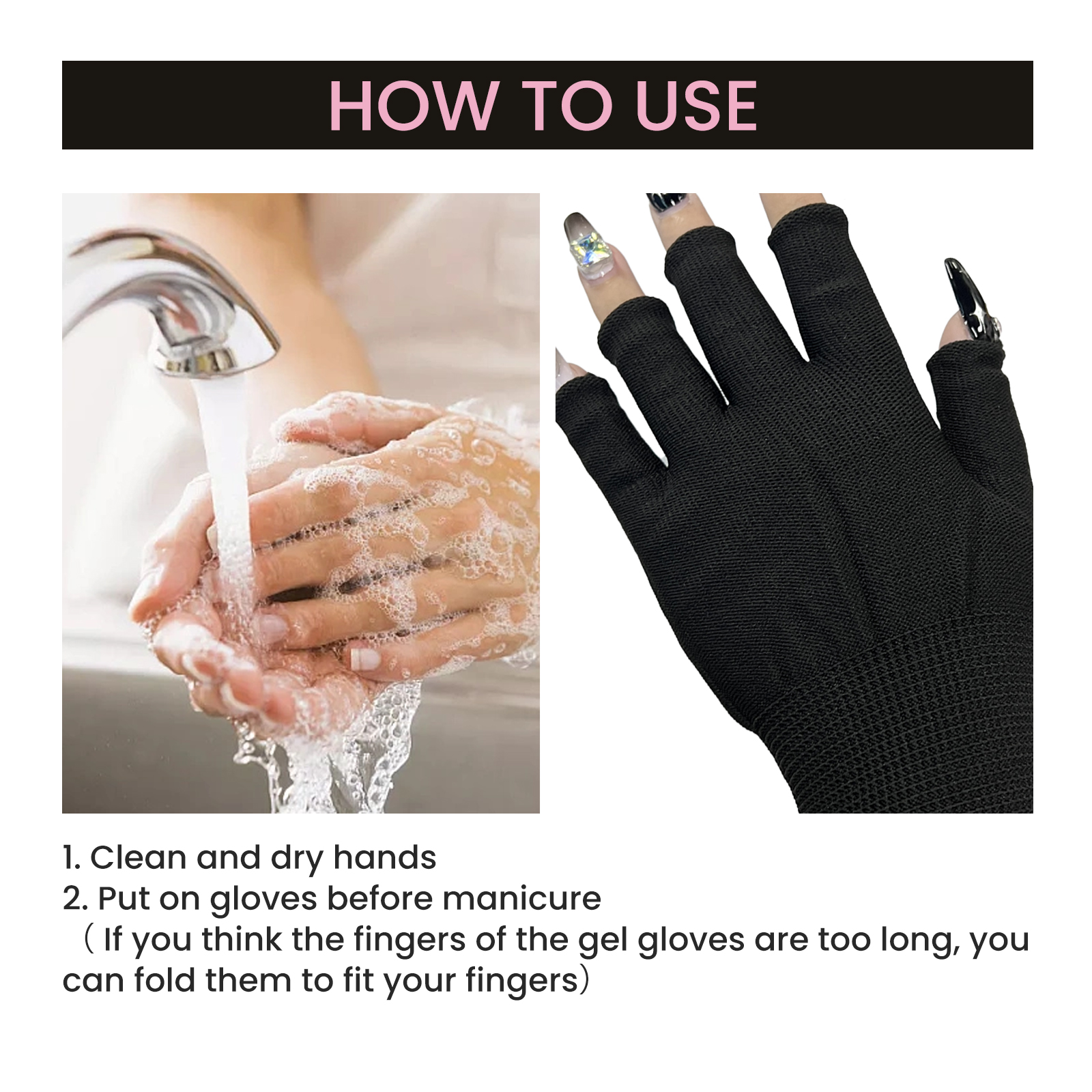 EELHOE Anti-UV Glove, Anti-Suntan Hand Baking Lamp Blocking Gloves For Nail Lighting - Image 7