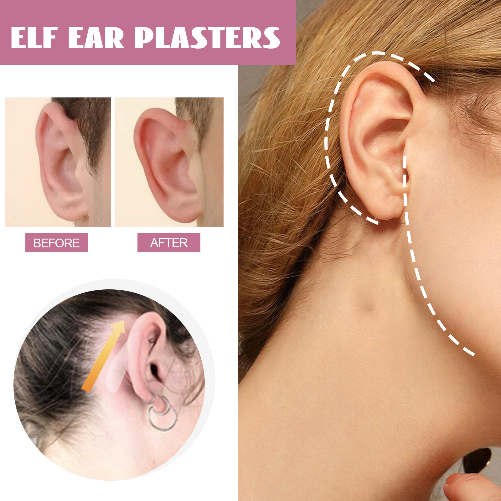 EELHO Fairy Ear Mask Ear Mask Small Invisible Breathable Waterproof Corrective Ear Fix - Image 4