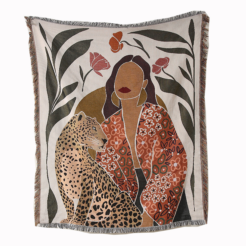 Artistic Sketch Throw Blanket, Camping Blanket, Leisure Blanket, Nap Blanket, Sofa Throw, Picnic Blanket, Bed End Blanket - Image 15