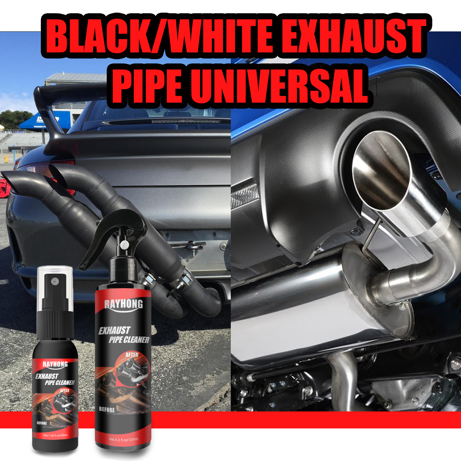 Rayhong Multi-Functional Metal Anti-Rust Cleaner For Car Exhaust Pipes (120ml Set) Exhaust Pipe Motorcycle Equipment Maintenance - Image 4