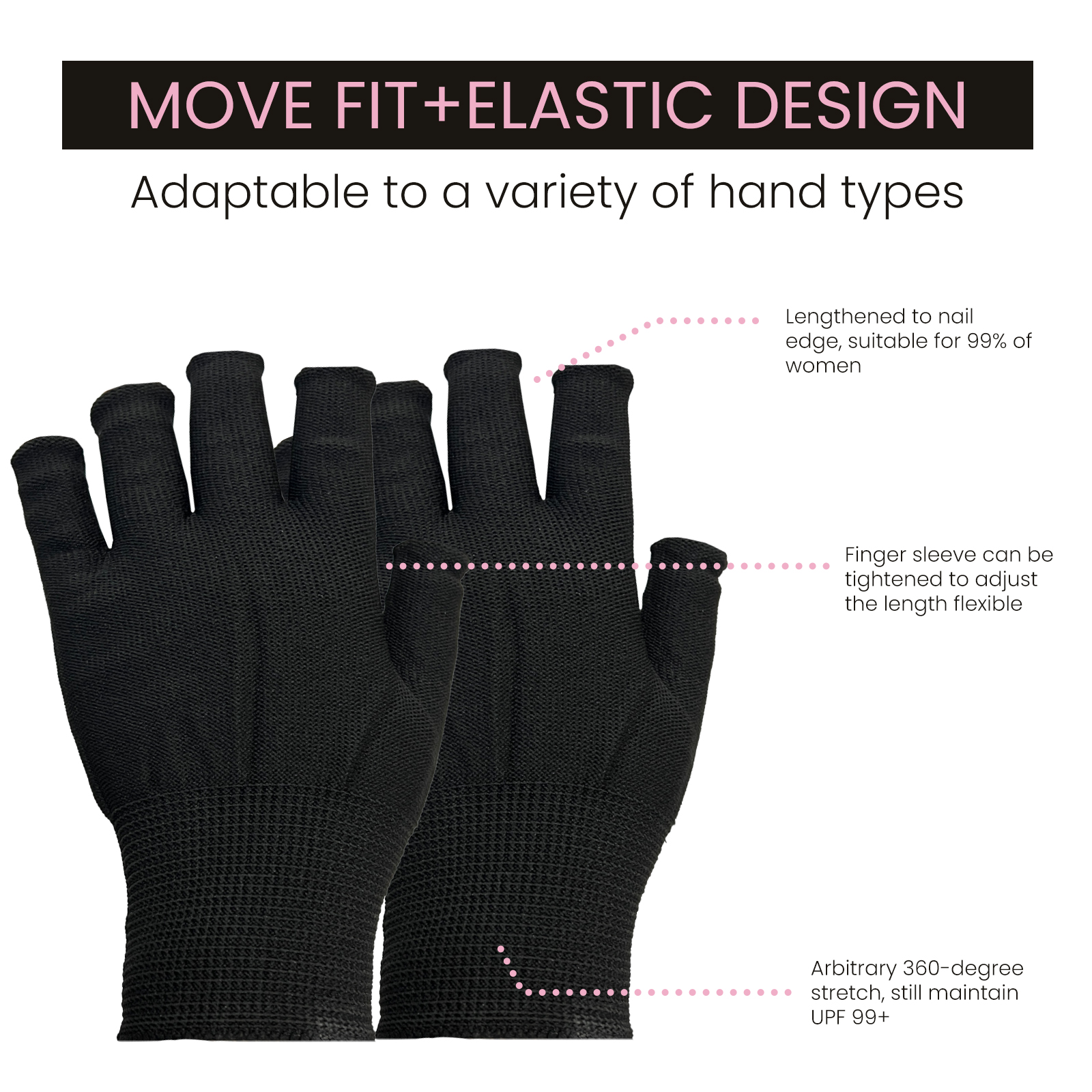 EELHOE Anti-UV Glove, Anti-Suntan Hand Baking Lamp Blocking Gloves For Nail Lighting - Image 5