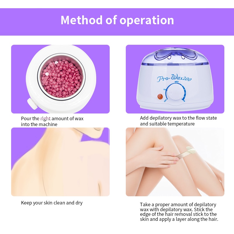 Electric Wax Heater Professionel Hand Feet Body Hair Removal Machine Hand Waxing Paraffin Epilator Mini SPA Wax pot kit - Image 2