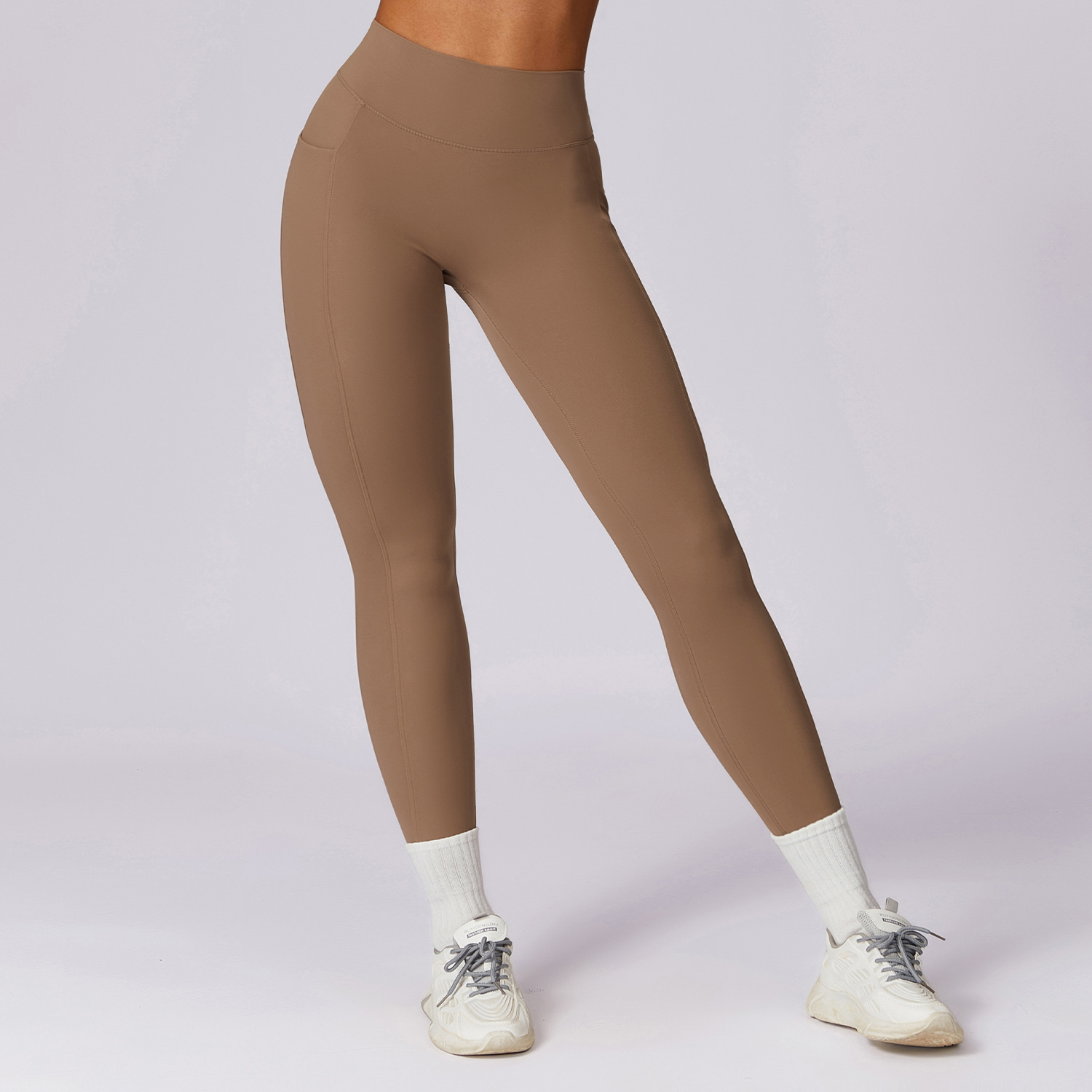 Quick drying tight fitting hip lifting yoga pants high waisted fitness pants for outdoor running exercise - Image 9