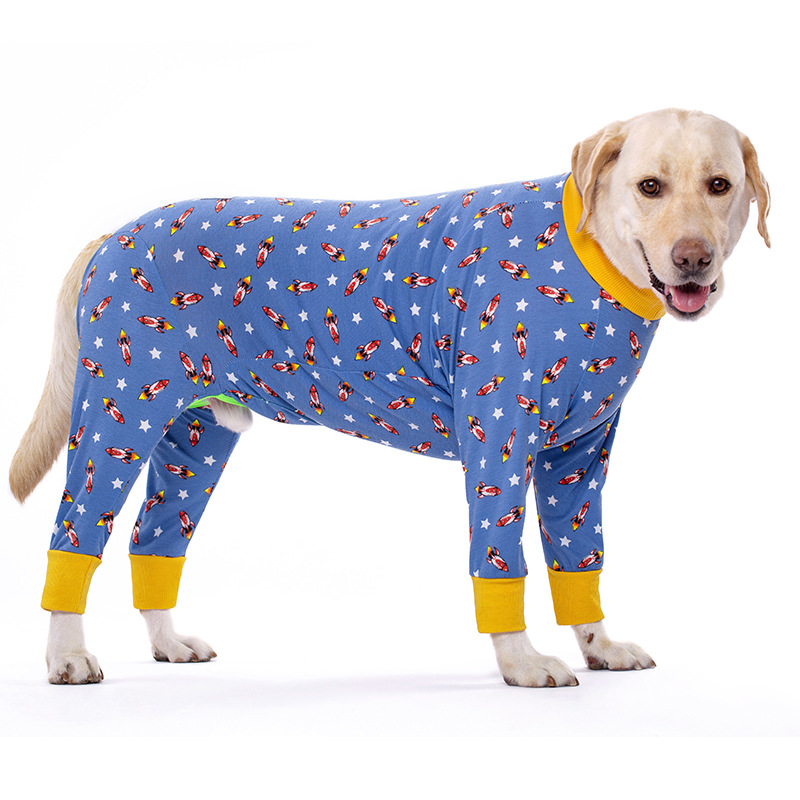 Medium and large dog pet clothing thin design belly protection weaning and sterilization suit - Image 25