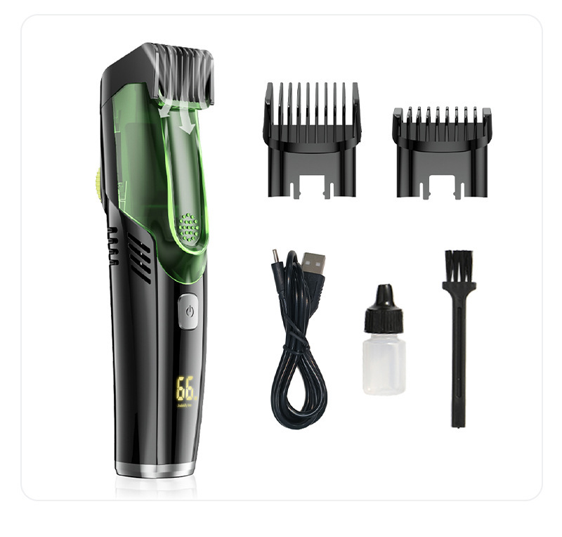 Automatic hair suction electric hair clipper with high-power anti water and electric thrusters and digital hair clippers - Image 5