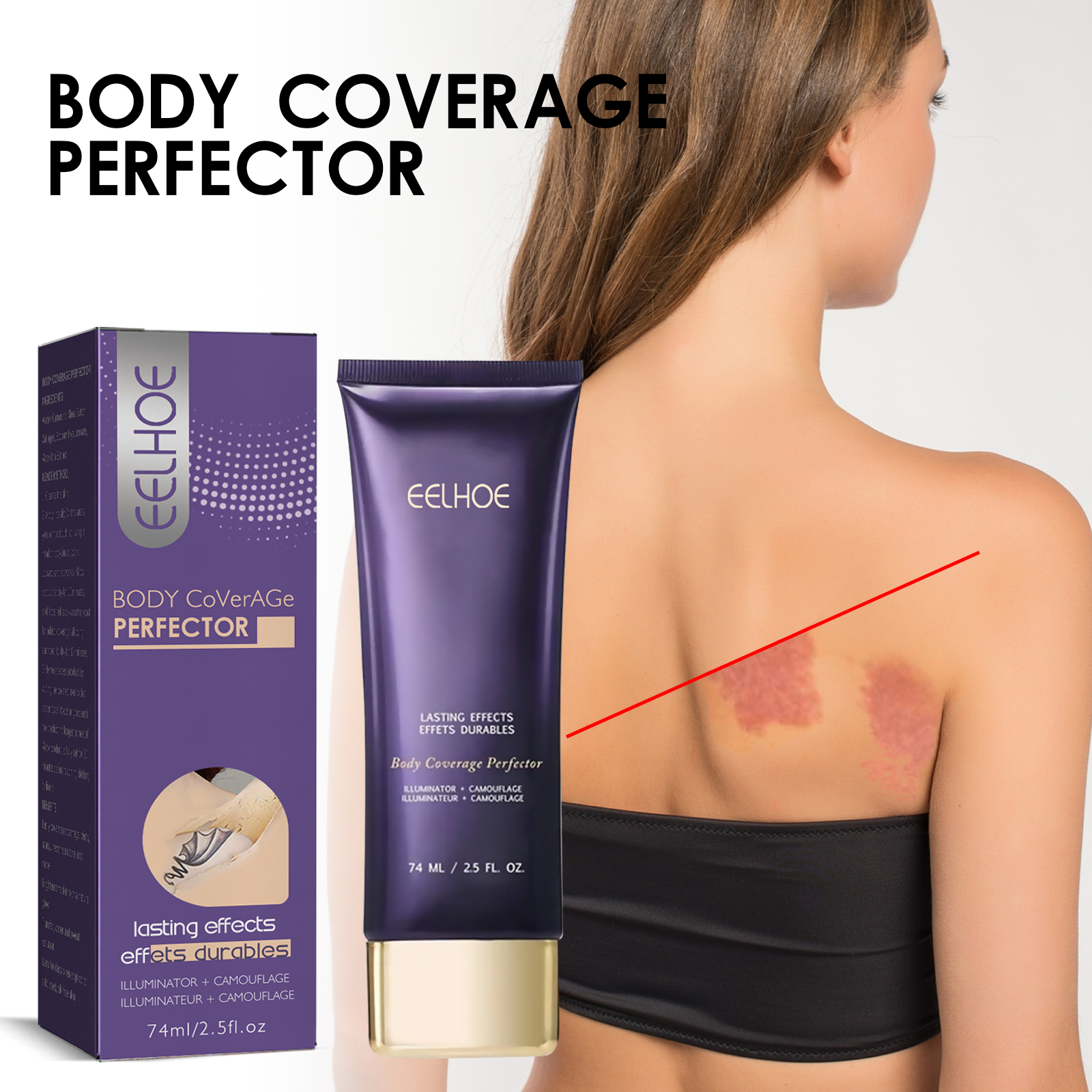 Tattoo Concealer Cover Body Tattoo Scars BirthMark Moisturizing Whitening Invisible Concealer - Image 3