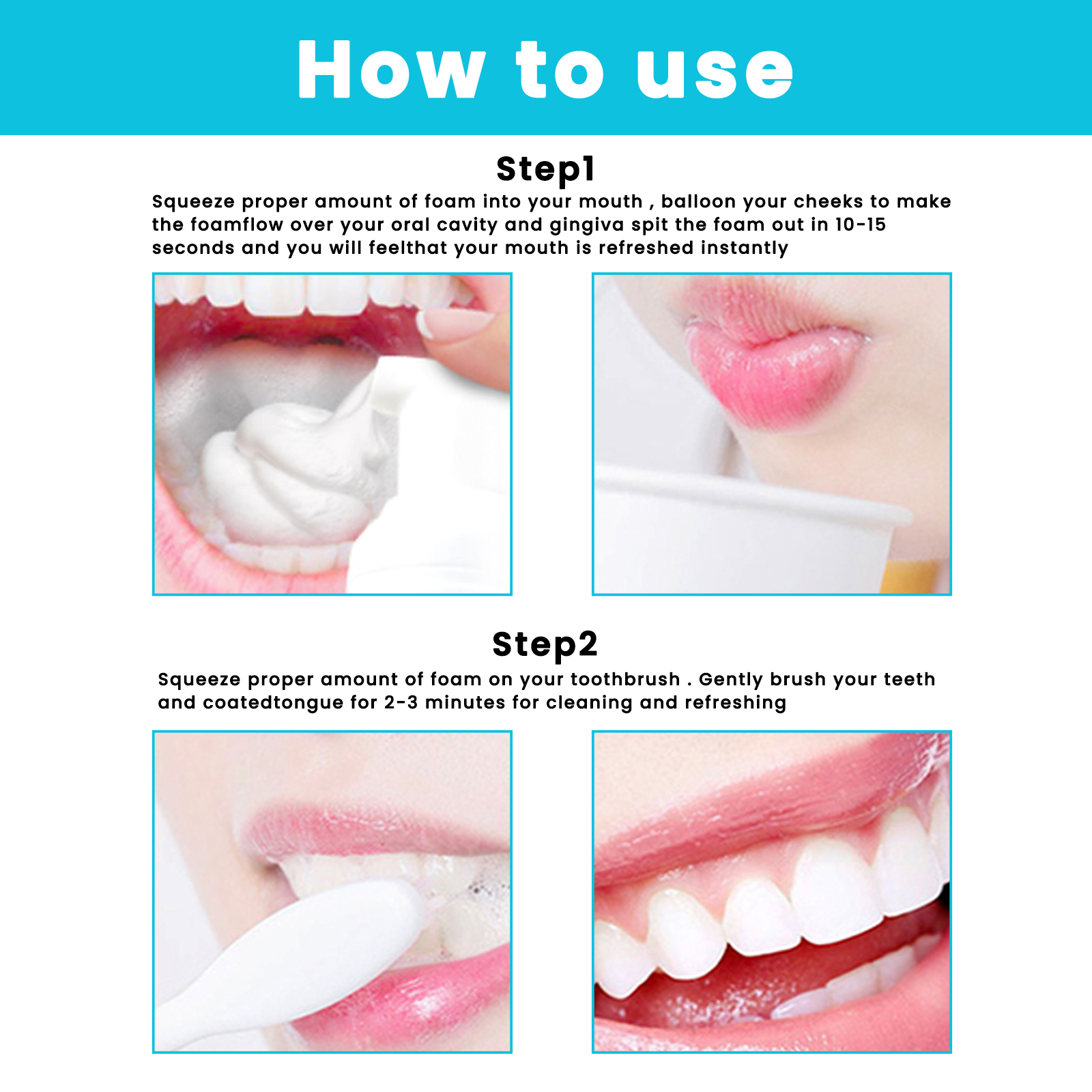 OUHOE White Teeth Mousse Clean Tartar Fresh Breath Anti-Decay Care For Gums Toothpaste Oral Cleaning - Image 6