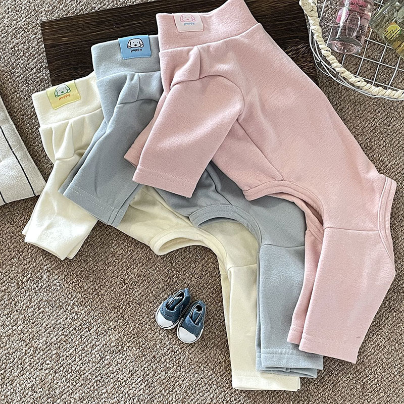 Elastic Pet Onesie, Four-Legged Pajamas for Small to Medium Dogs, Cream Color, Cozy Home Base Shirt, Warm Winter Dog Clothes - Image 8