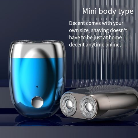 Double headed mini magnetic shaver portable men's electric shaver rechargeable electric shaver - Image 2