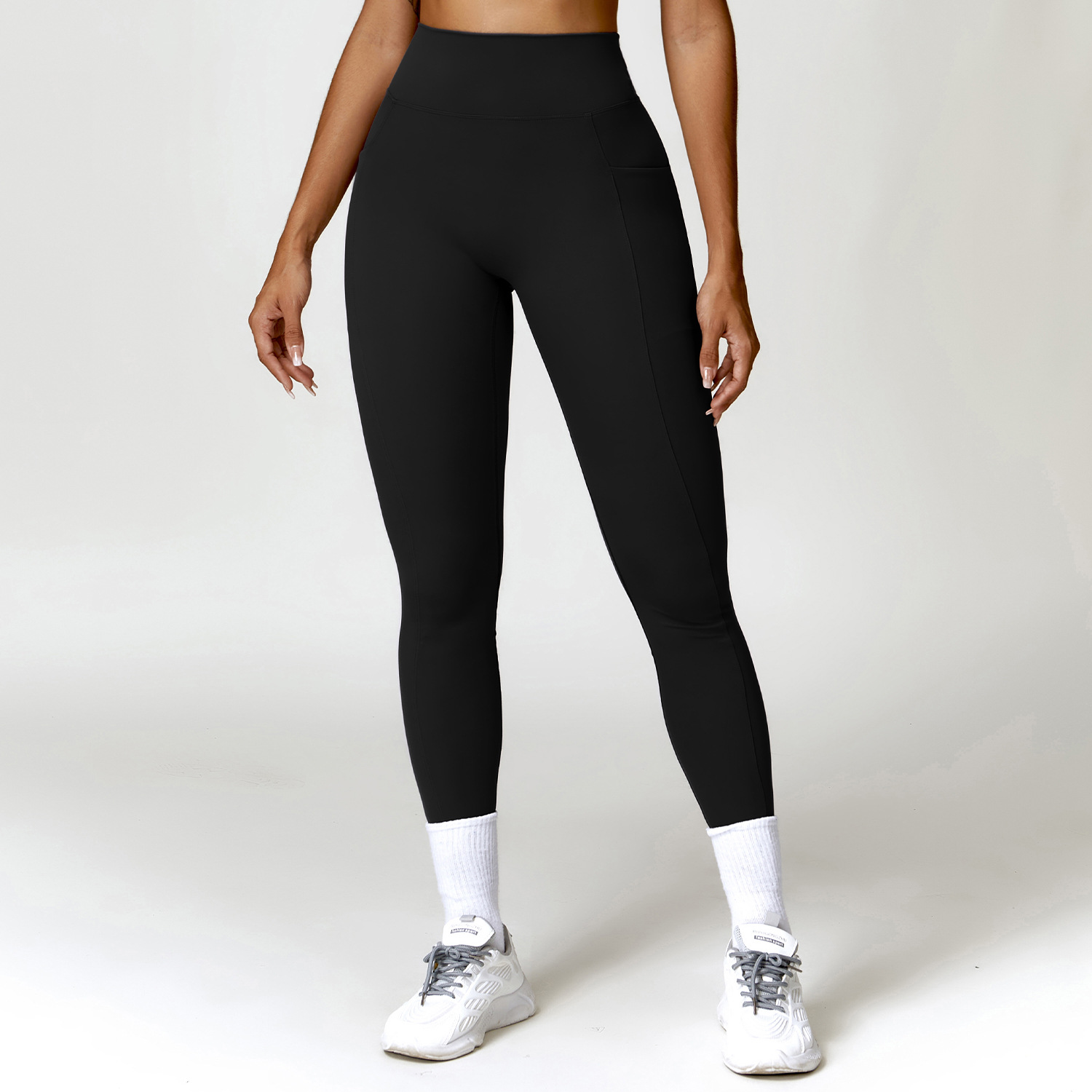 Quick drying tight fitting hip lifting yoga pants high waisted fitness pants for outdoor running exercise - Image 11