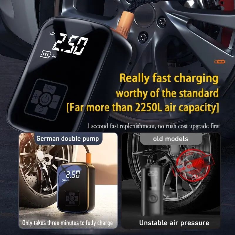 Car mounted wireless inflation pump car mini inflation pump household car dual-use high-pressure air pump - Image 5