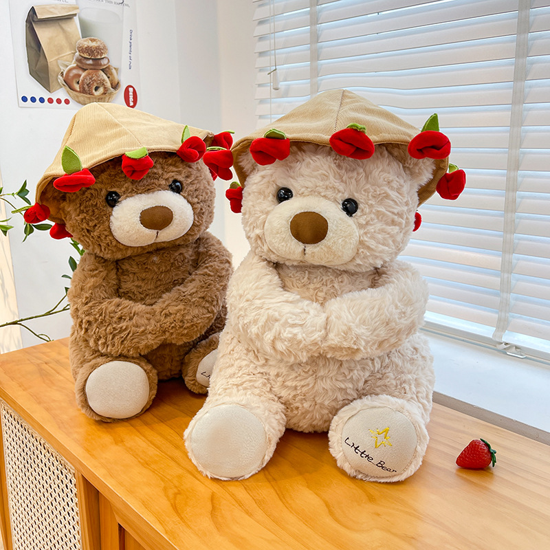 Cute Rose Flower Bear Plush Toy Teddy Bear Holding Flowers Stuffed Animal Valentine's Day Gift Wholesale Drop Shipping - Image 2