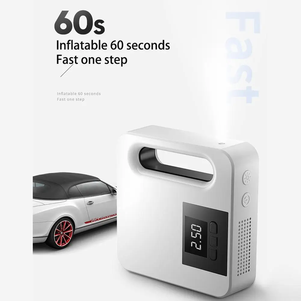 12V Mini Car Air Compressor Tire Inflatable Air Pump Portable Inflator Pump Electric Intelligent Car Tire Inflator - Image 3