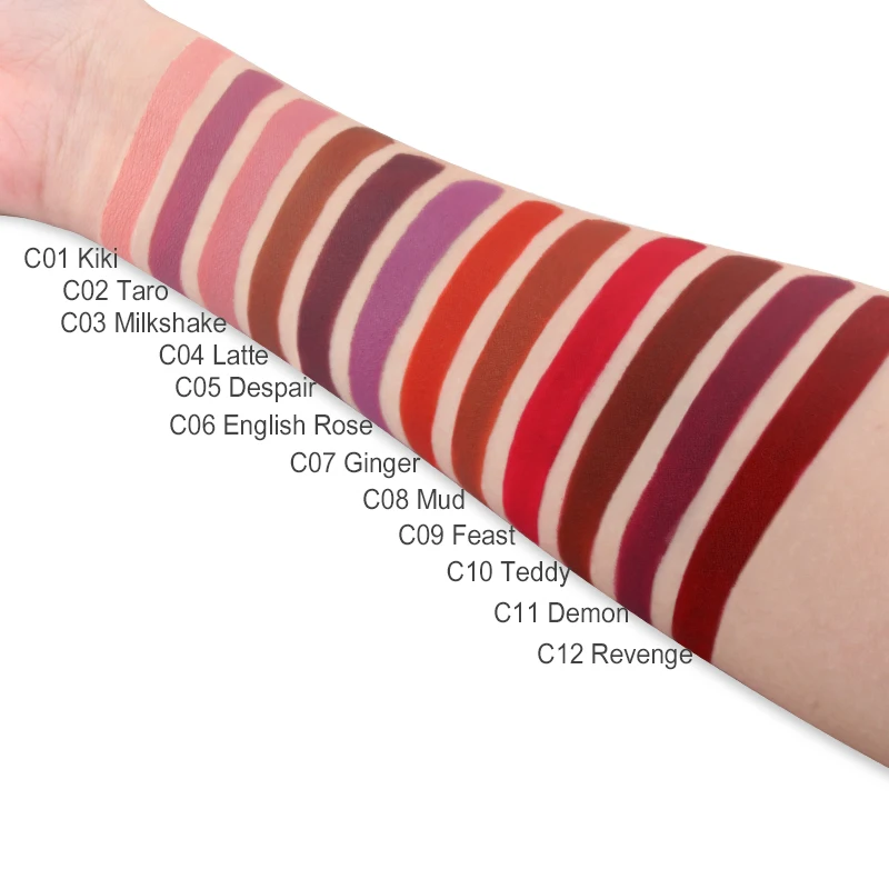 IMAGIC Waterproof Lip Gloss Matte Liquid Lipstick Matte Lipstick Lipkit Cosmetics Makeup Nude 12color - Image 3