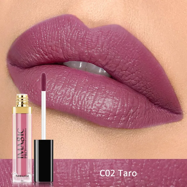 IMAGIC Waterproof Lip Gloss Matte Liquid Lipstick Matte Lipstick Lipkit Cosmetics Makeup Nude 12color - Image 4