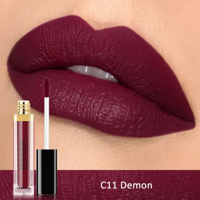 IMAGIC Waterproof Lip Gloss Matte Liquid Lipstick Matte Lipstick Lipkit Cosmetics Makeup Nude 12color - Image 14