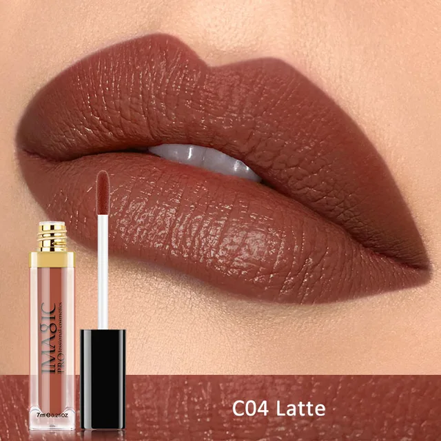 IMAGIC Waterproof Lip Gloss Matte Liquid Lipstick Matte Lipstick Lipkit Cosmetics Makeup Nude 12color - Image 7