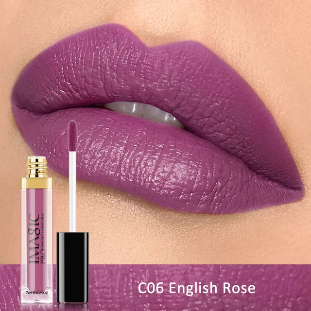 IMAGIC Waterproof Lip Gloss Matte Liquid Lipstick Matte Lipstick Lipkit Cosmetics Makeup Nude 12color - Image 9