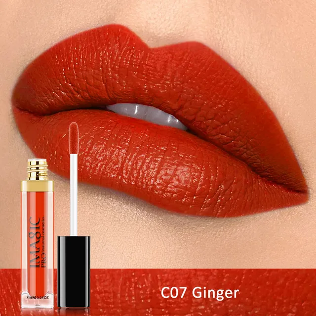 IMAGIC Waterproof Lip Gloss Matte Liquid Lipstick Matte Lipstick Lipkit Cosmetics Makeup Nude 12color - Image 10