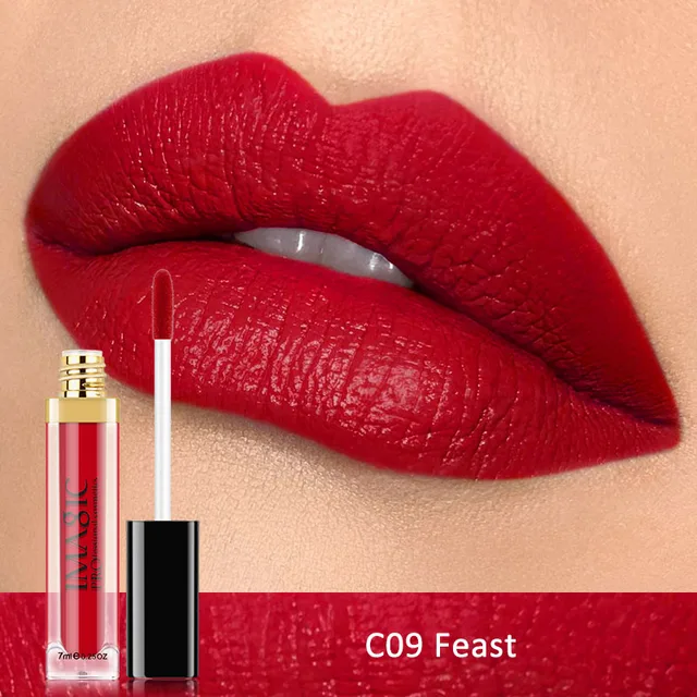 IMAGIC Waterproof Lip Gloss Matte Liquid Lipstick Matte Lipstick Lipkit Cosmetics Makeup Nude 12color - Image 12