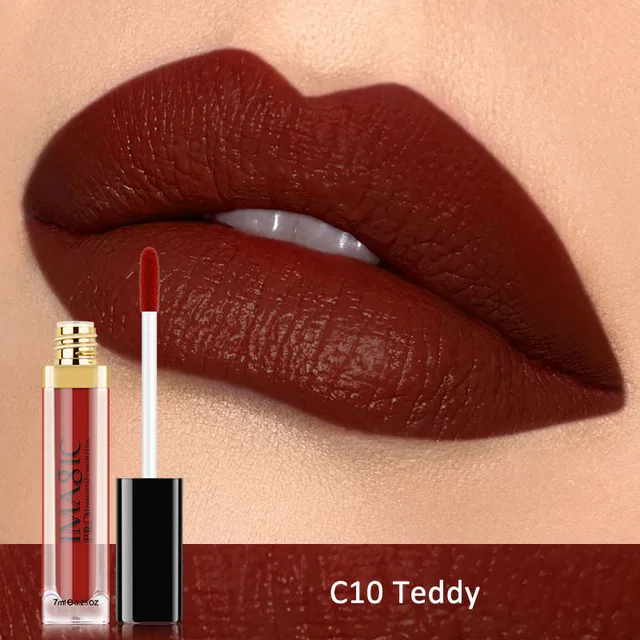 IMAGIC Waterproof Lip Gloss Matte Liquid Lipstick Matte Lipstick Lipkit Cosmetics Makeup Nude 12color - Image 13