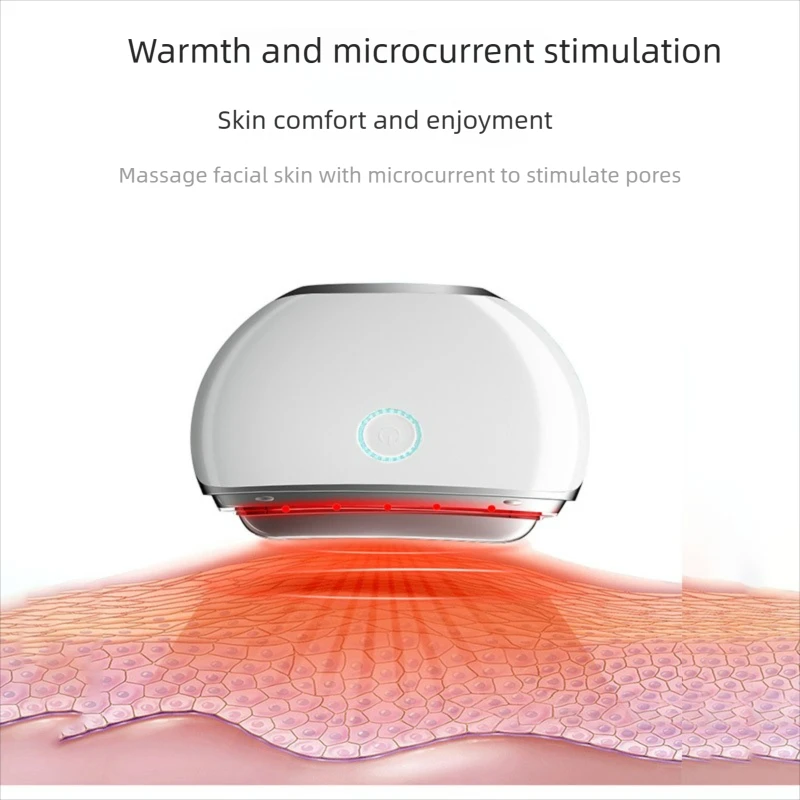 Face Skin Care Machine Electric Scraping Instrument Neck Face Lift EMS Micro Current Vibration Heating Household Beauty Device - Image 3