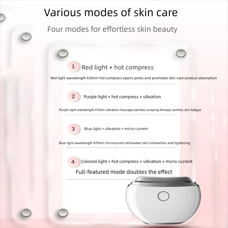 Face Skin Care Machine Electric Scraping Instrument Neck Face Lift EMS Micro Current Vibration Heating Household Beauty Device - Image 5