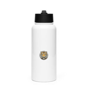 Stainless steel water bottle with a straw lid