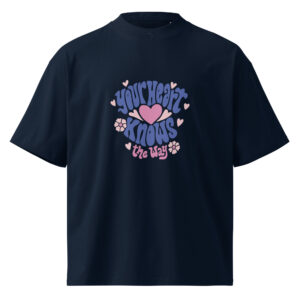 Unisex organic oversized high neck t-shirt