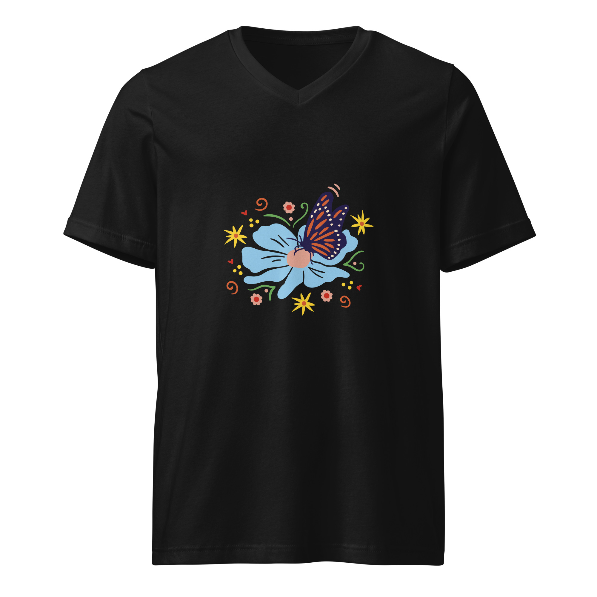 Unisex Short Sleeve V-Neck T-Shirt