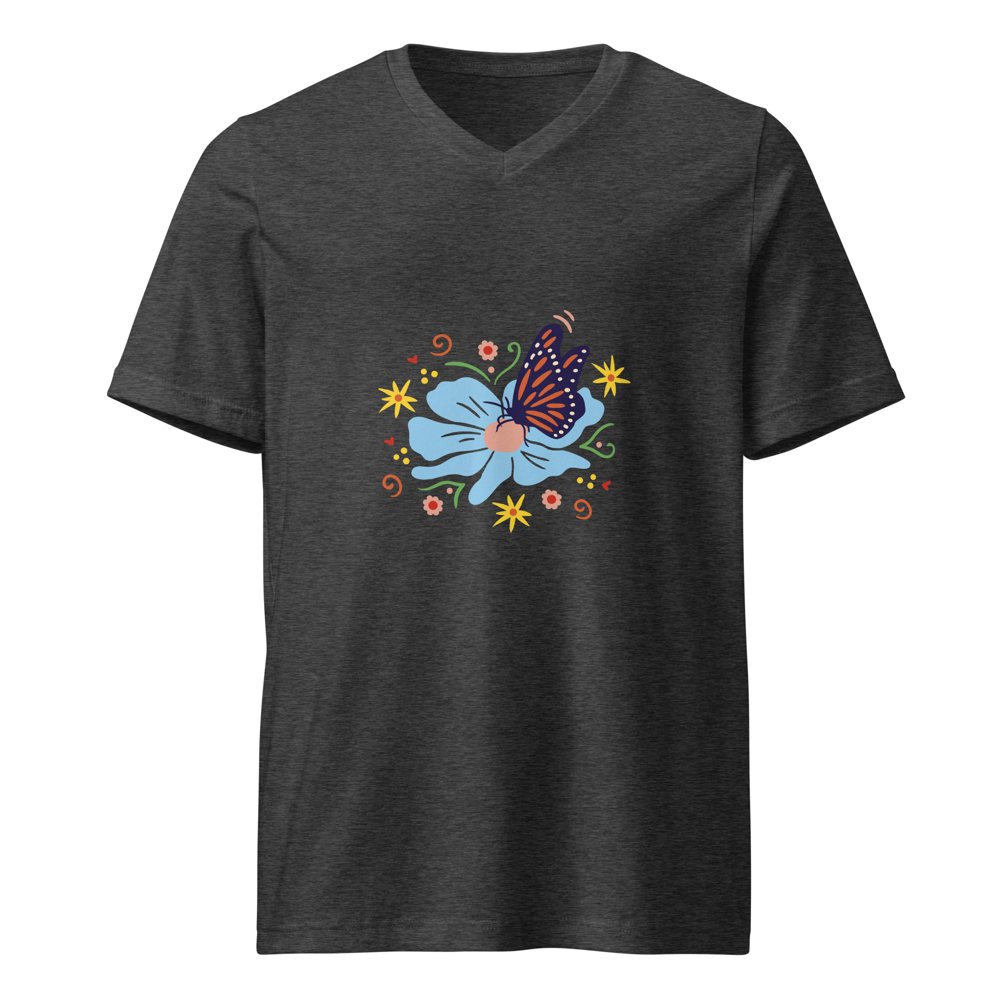 Unisex Short Sleeve V-Neck T-Shirt - Image 3