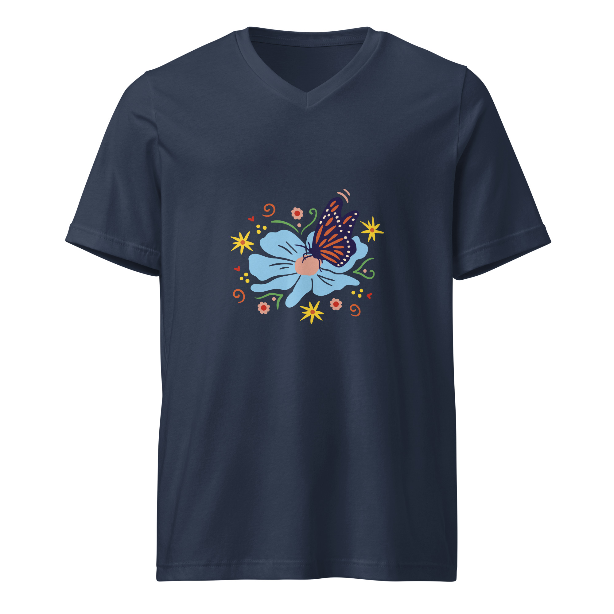Unisex Short Sleeve V-Neck T-Shirt - Image 2