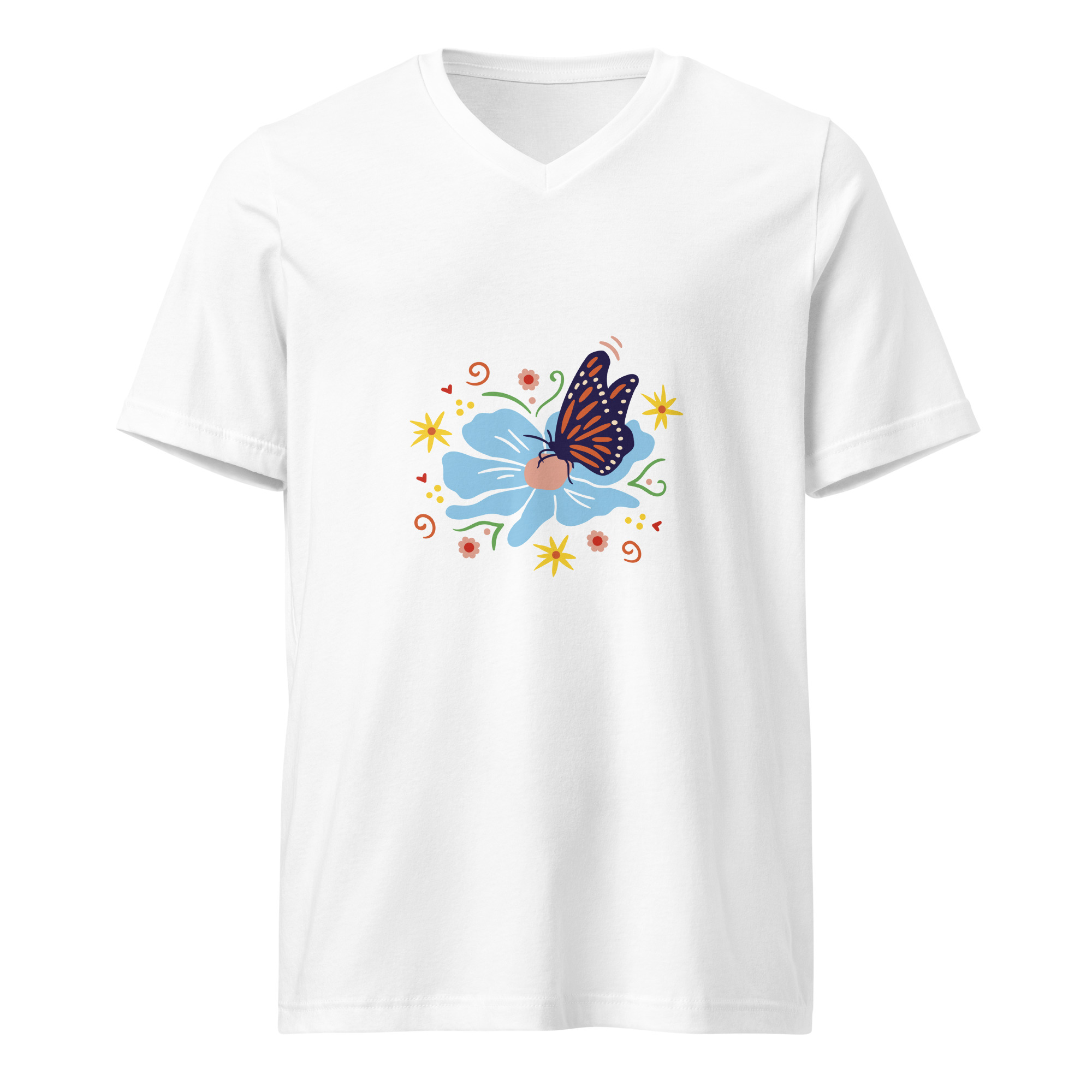 Unisex Short Sleeve V-Neck T-Shirt - Image 5