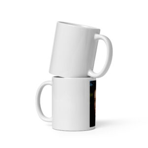 White glossy mug